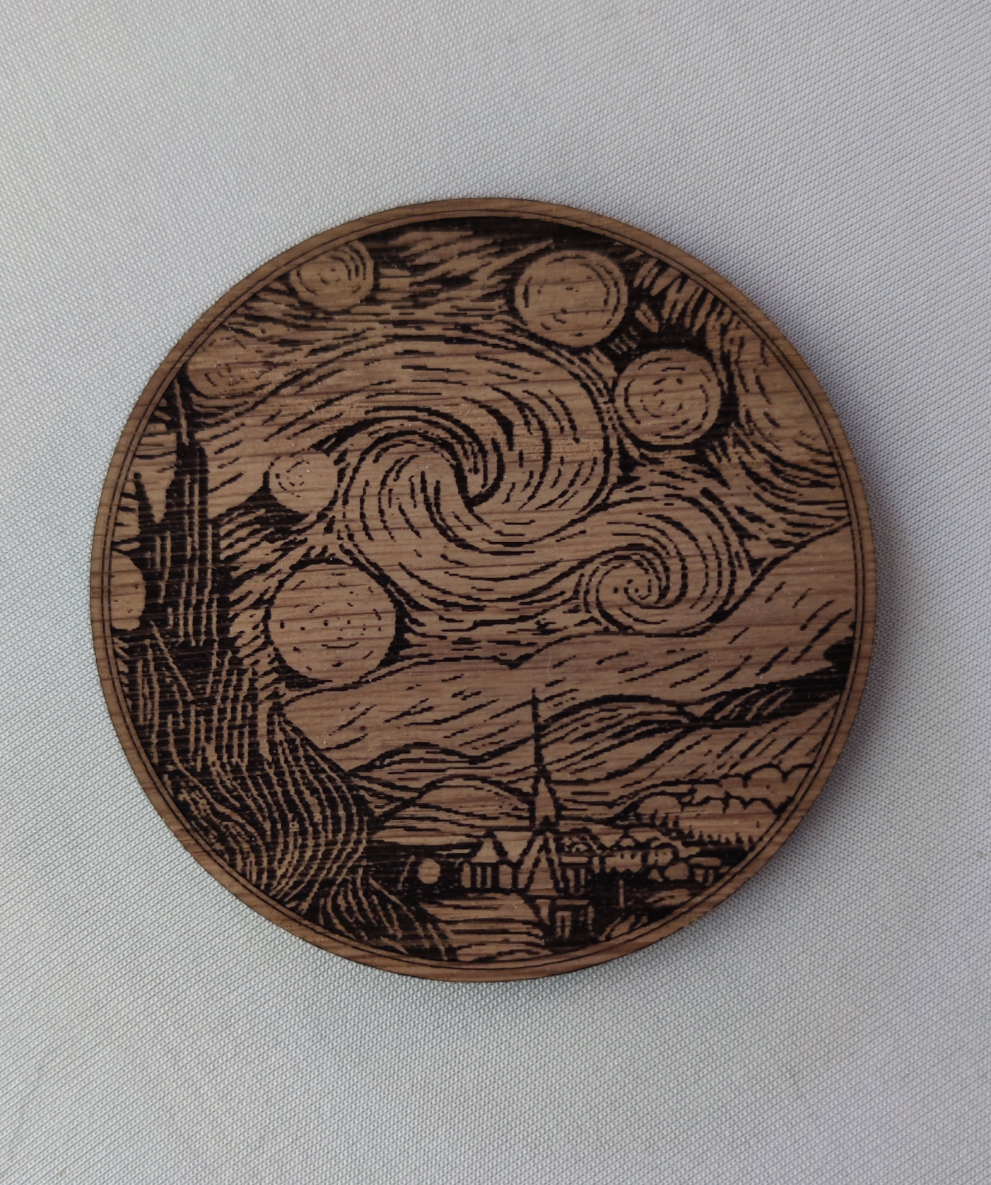 Sous verre tableau en chêne massif