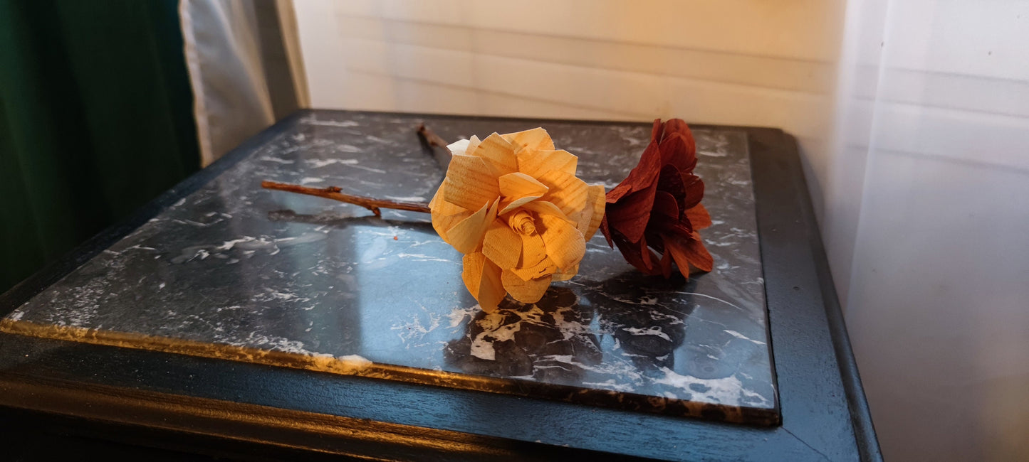 Roses en bois