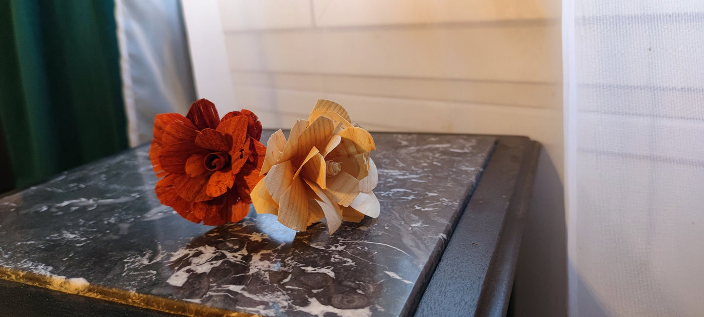 Roses en bois