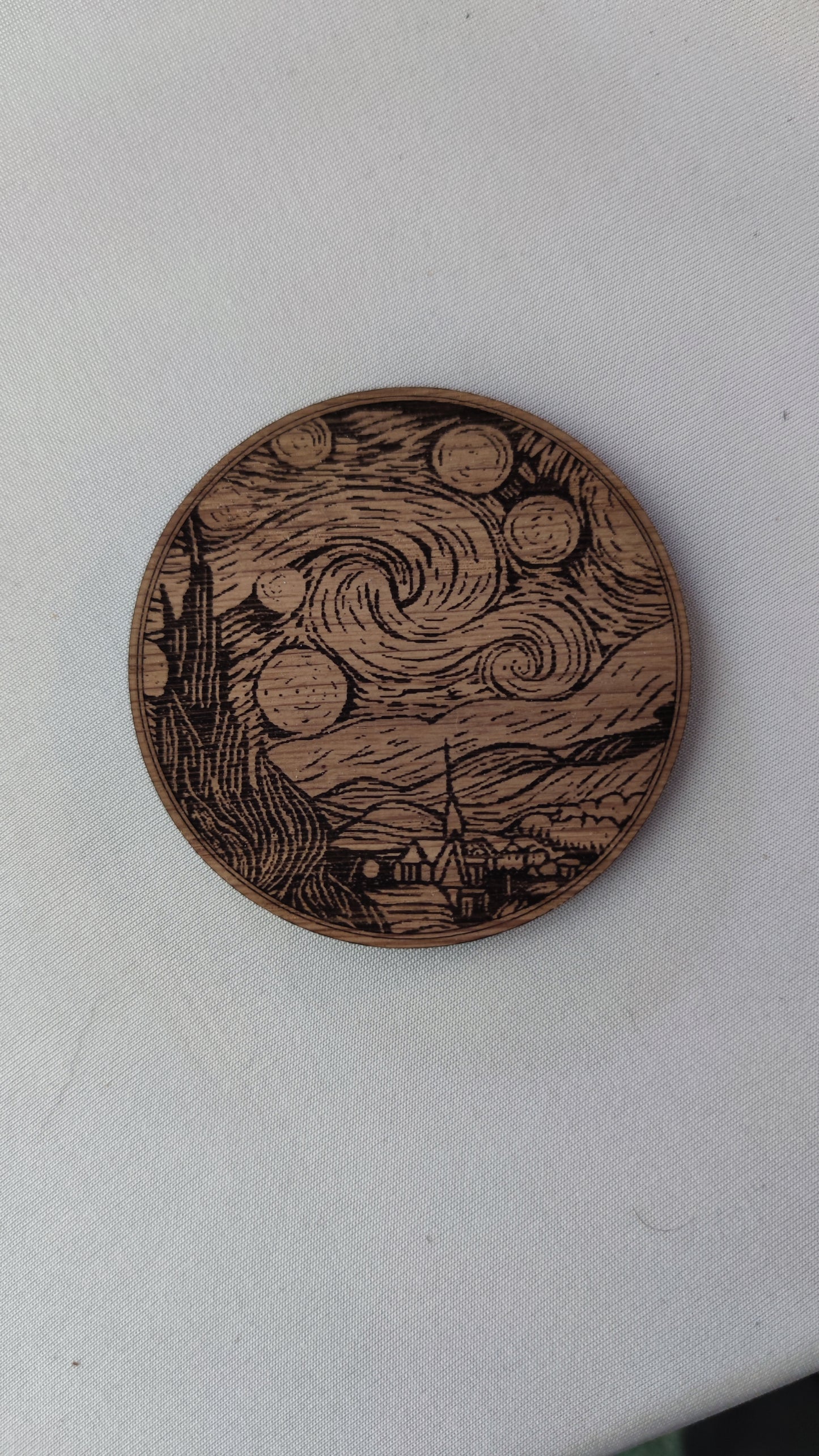 Sous verre tableau en chêne massif