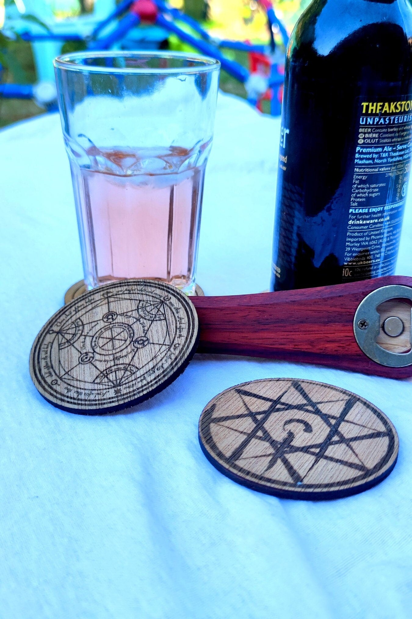 Sous-verre en bois Full Metal Alchemist - Lot de 4