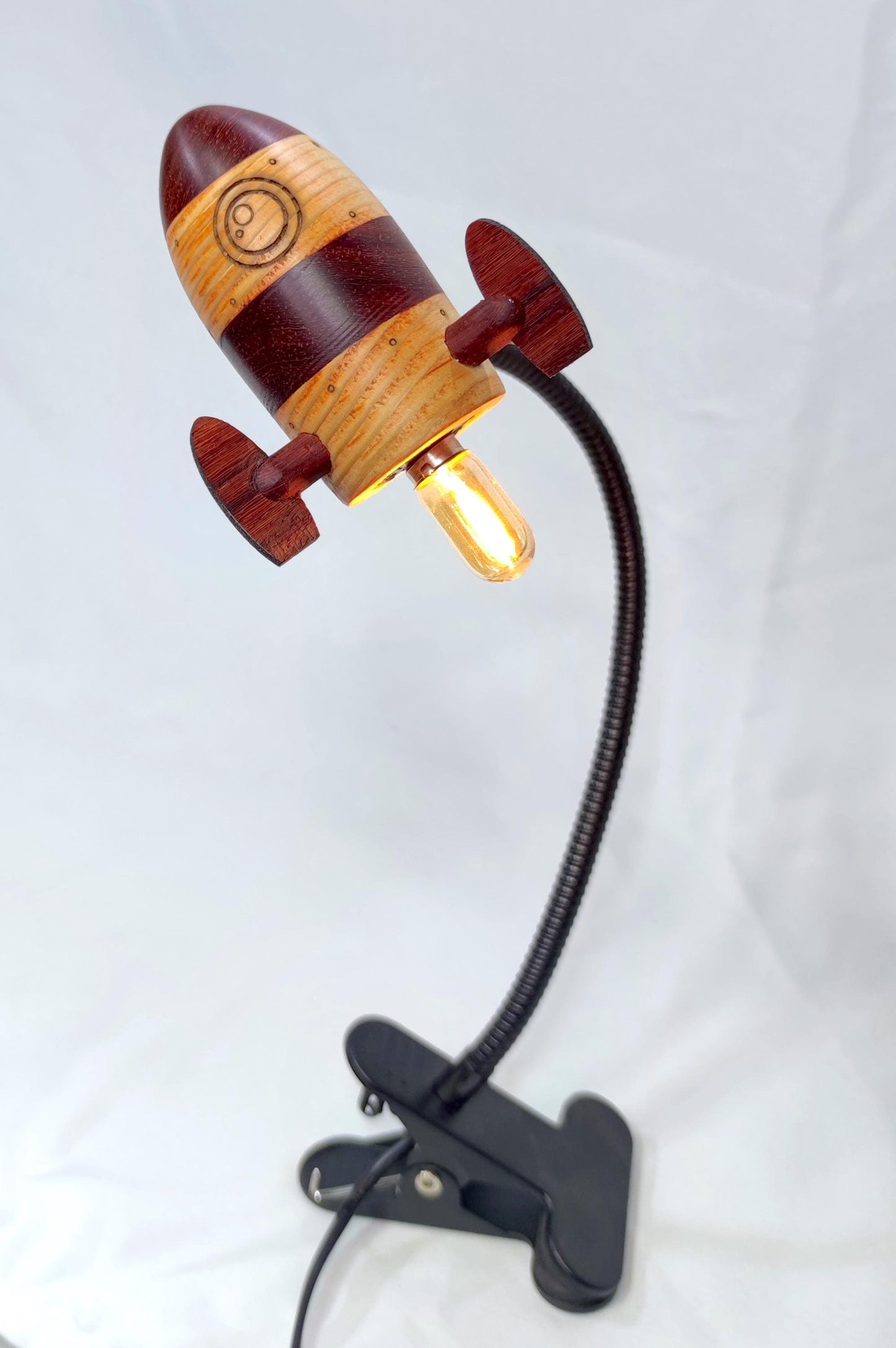 Rocket bedside/night light with clip -