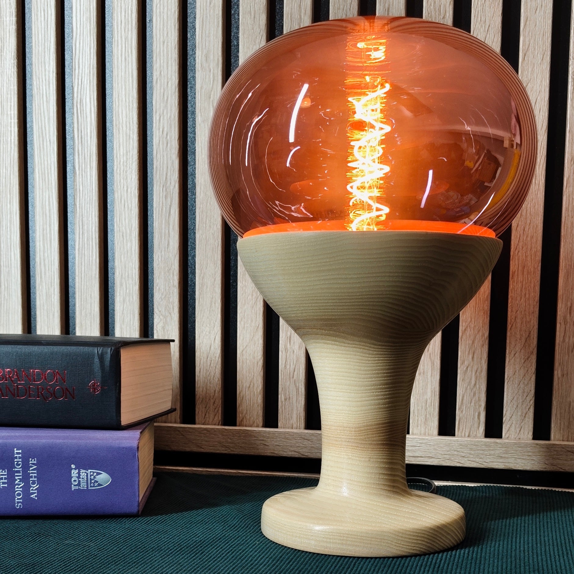 lampe design sorbe vintage frene rose deux