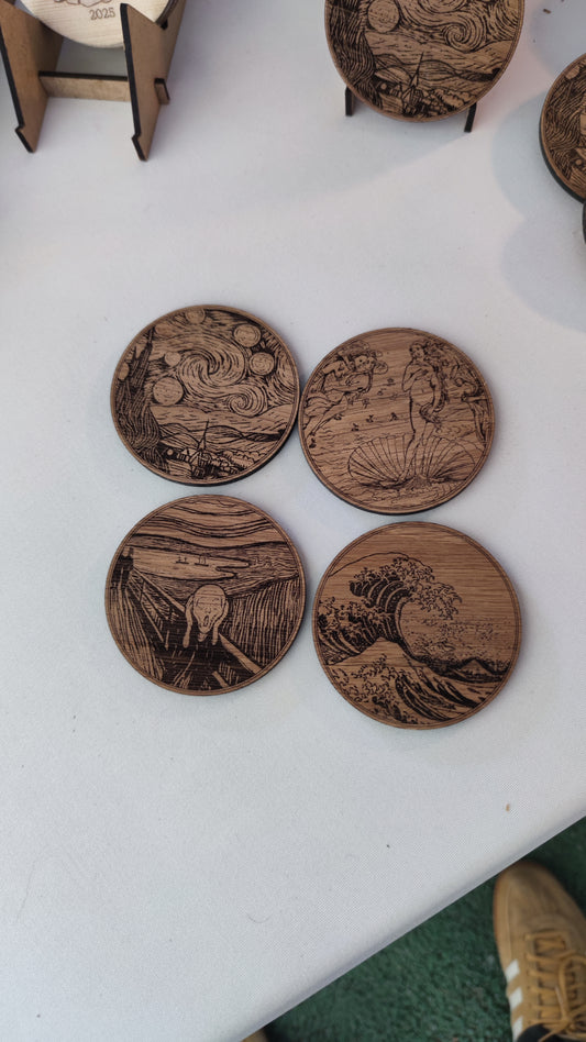 Sous verre tableau en chêne massif